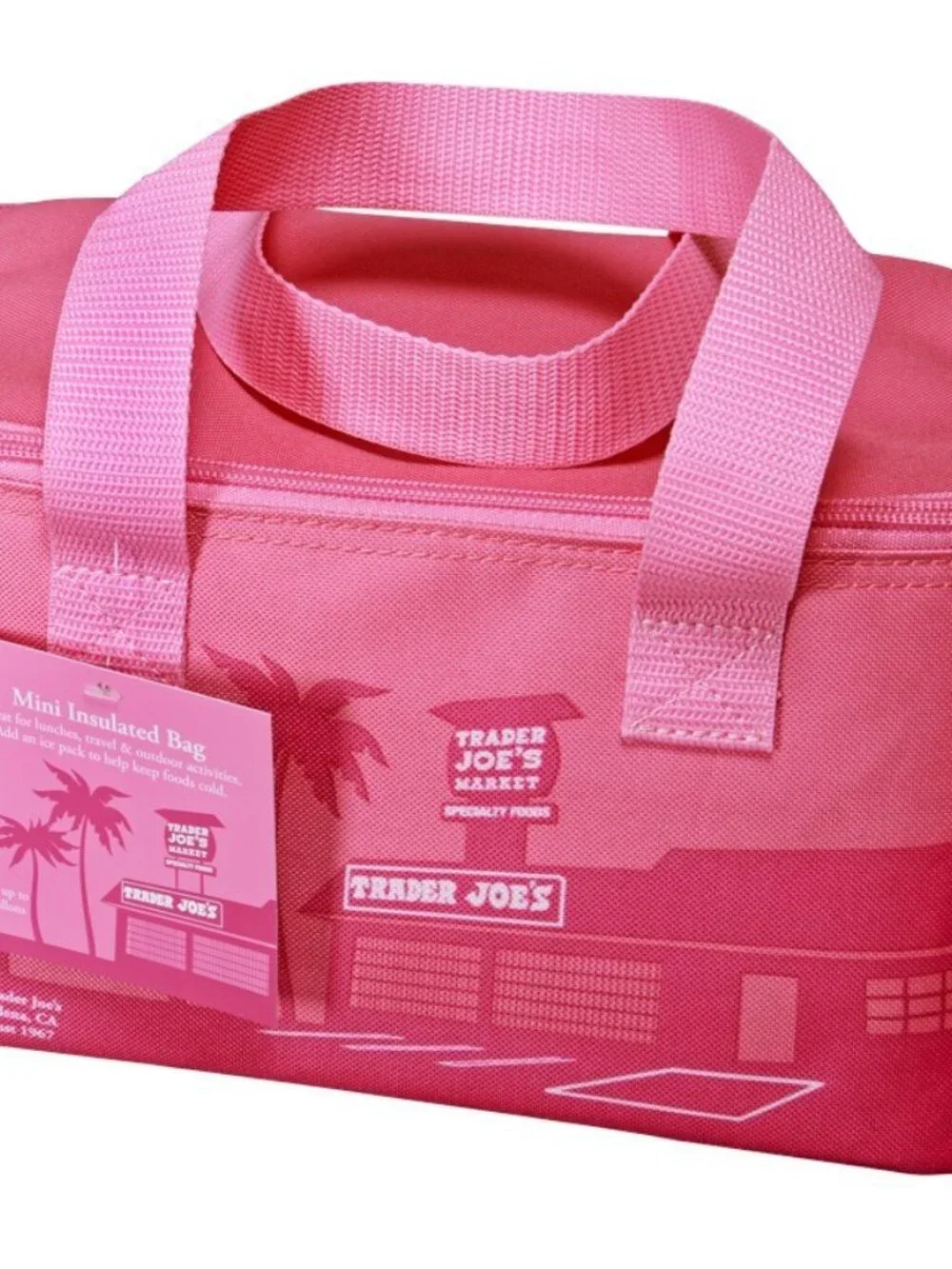 NEW Trader Joe's Mini Insulated Pink Bag
